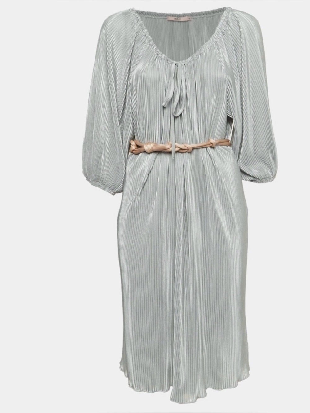 RED Valentino Pleated Midi Dress in Black - Picture 5 of 5